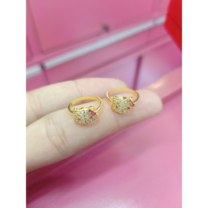 CINCIN ANAK HELLO KITTY PERAK 925 LAPIS MAS