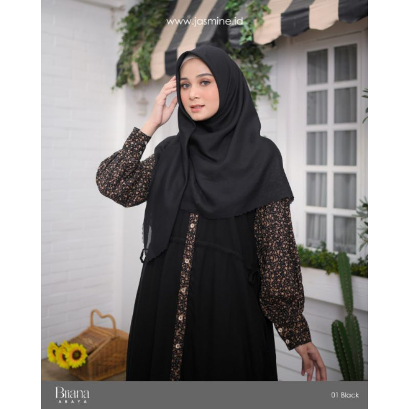 Gamis Briana abaya dress size XS-XXL ori Jasmine busana muslim busui nyaman dipakai