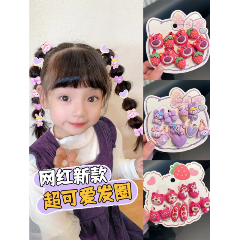 [4pcs] Jepit Rambut Anak Set Karakter Trendy Tiptop Jepitan Anak Motif Kartun Jepitan &amp; Kunciran Rambut Anak Poni Set Hair Clips Bobby Pins