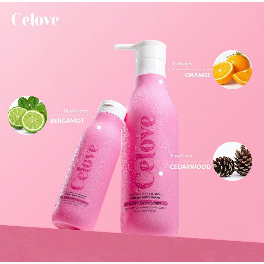 CELOVE Creamy Body Wash - MoistCare - Brightening Moisturizing - Sabun Mandi