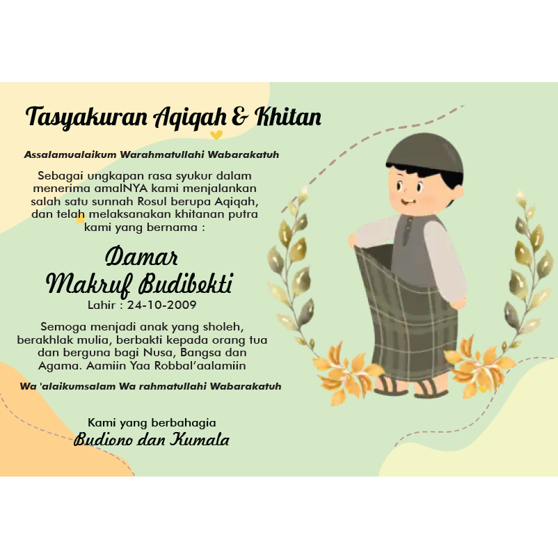 STICKER LABEL TASYAKURAN KHITANAN/LABEL KHITANAN/STICKER KHITANAN