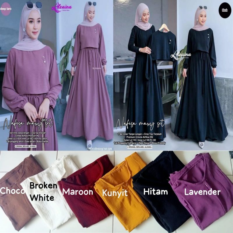 NAFISA MAXY DRESS/GAMIS NAFISA/GAMIS CRINKLE NAFISA