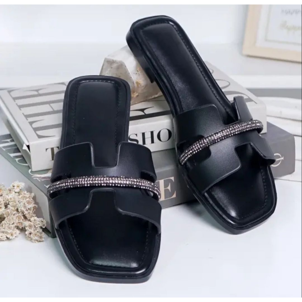 Sandal Wanita Selop Wanita Kekinian Terbaru Simple Elegan Sandal Cewek Korea
