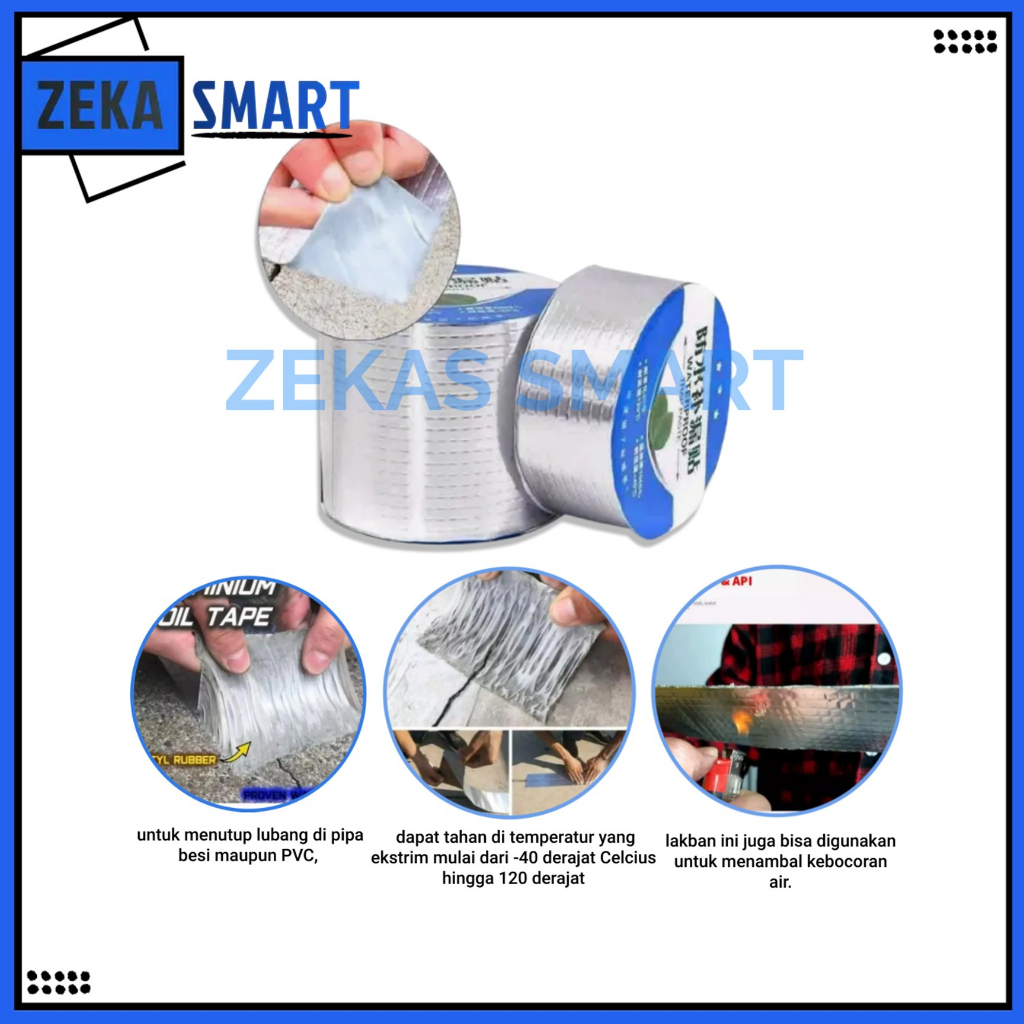 Lakban Anti Bocor Super Kuat Alumunium Foil Lem Talang Alumunium