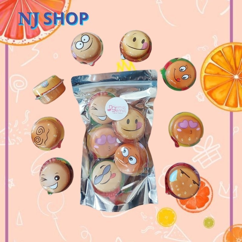 

[Coklat Original] - Coklat Burger 3D Surprise Burger Biskuit Colek Selai Coklat Free Mainan Kualitas Premium