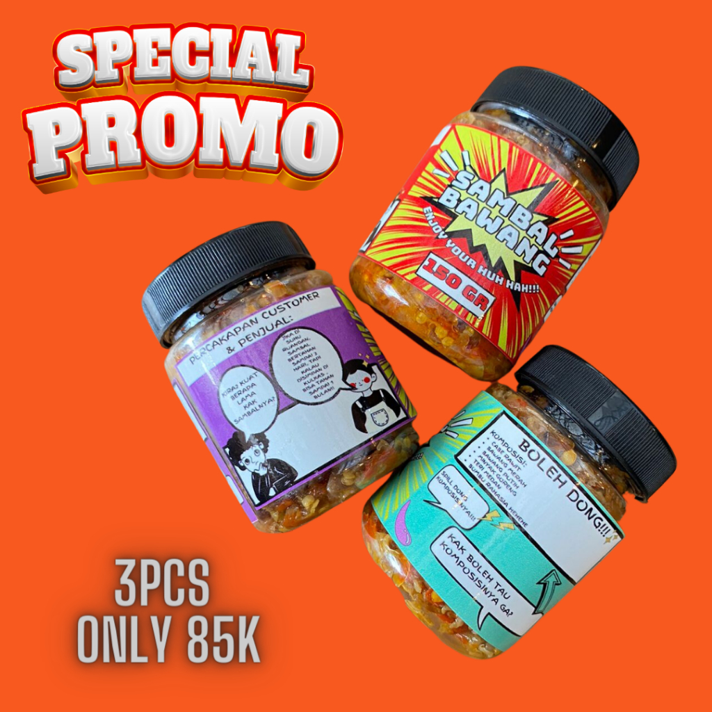 

SPECIAL BUNDLING! 3pcs Sambal Variasi Bawang, Cumi dan Teri