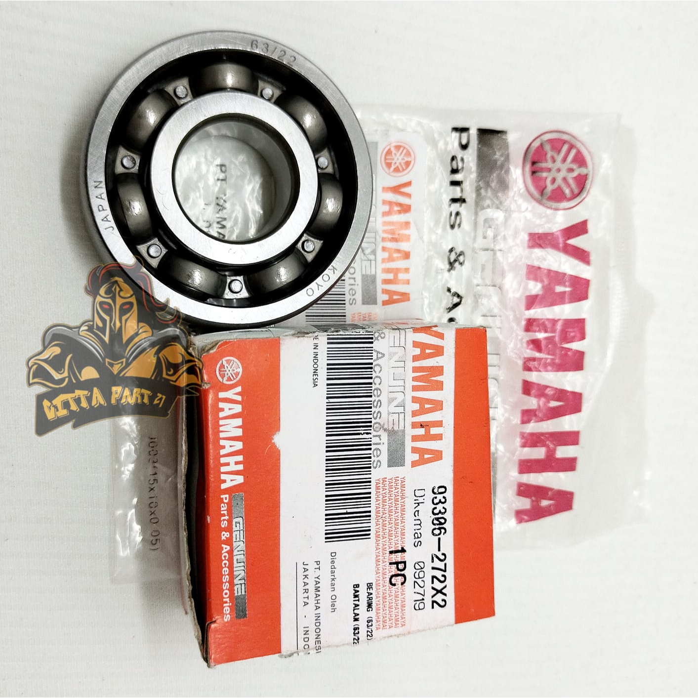 KELAHAR BEARING KRUK AS ASLI ORIGINAL YAMAHA 6322 KUALITAS ASLI ORIGINAL YAMAHA YGP PRESISI DAN DIJAMIN AWET MIO LAMA MIO KARBU MIIO SPORTY MIO SMIILE MIIO M3 MIO Z XRIDE 125 X RIDE FINO 125 SOUL GT 125 XEON RC LAHER 63/22