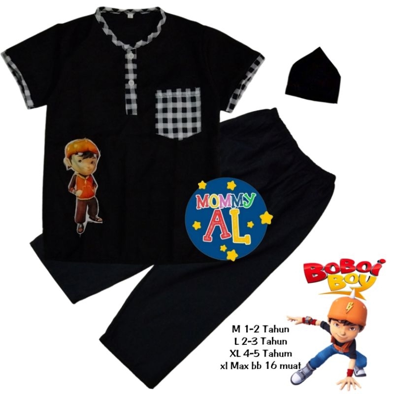 STELAN BAJU KOKO ANAK BOBOIBOY SERIES 1-6TAHUN LED