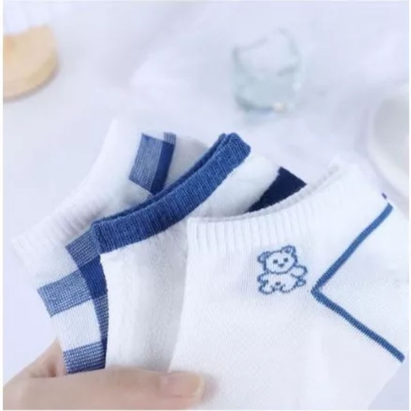 Kaos Kaki Cewek Fashion Korea Kaos Kaki Wanita Pendek Semata Kaki Kaos Kaki Moti Beruang Socks Korean Style Kaos Kaki Murah Bagus Koas Kaki Putih