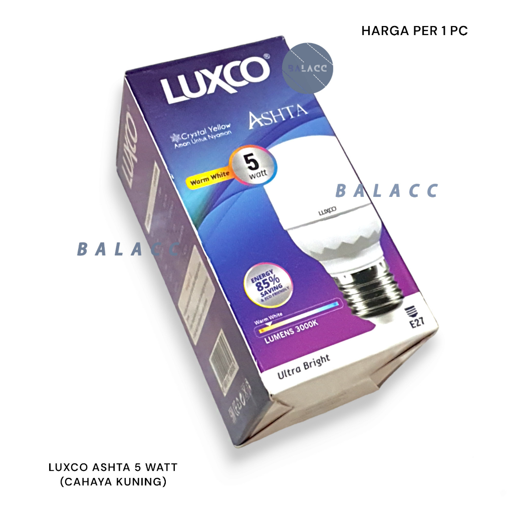 LAMPU LED LUXCO ASHTA 5 WATT 5W KUNING