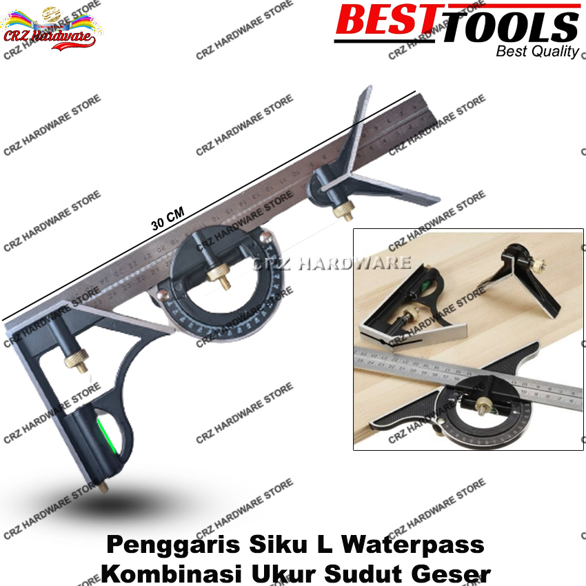 

Penggaris Siku L Waterpass Kombinasi Ukur Sudut Geser Multifungsi