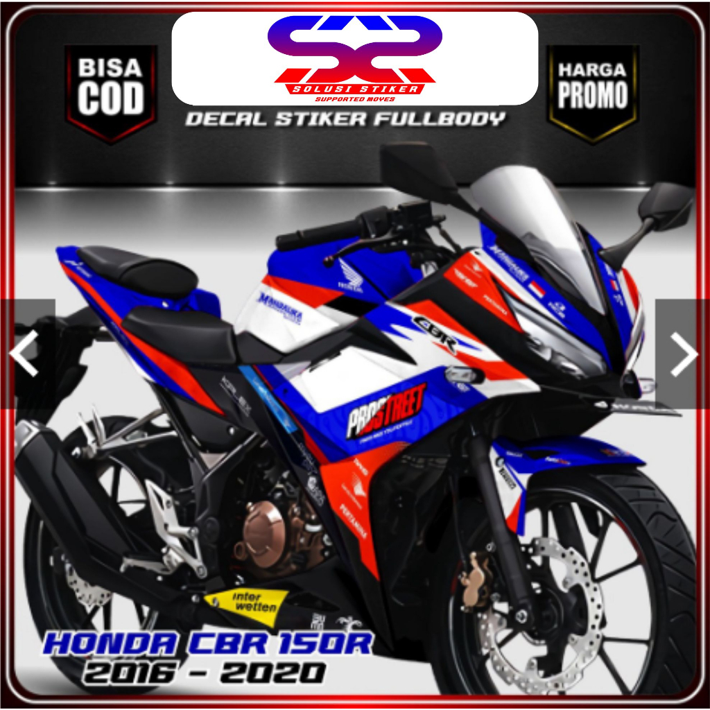 TERBARU Stiker Decal CBR 150R Motif Biru Merah FullBody Decal Stiker Cbr 150R FullBody