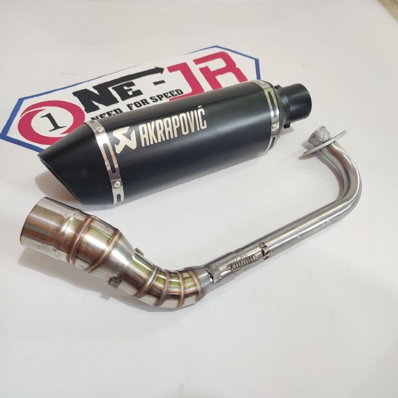 Knalpot vario 125 150 nmax old aerox new beat karbu mio sporty pcx 160 lexi xride Akrapovic black ra