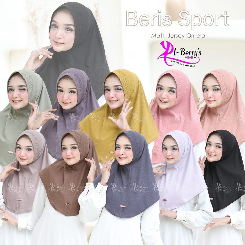 HIJAB INSTAN SPORT PET MATT JERSEY ORNELA BY EL BERRY'S HIJAB - BERIS SPORT