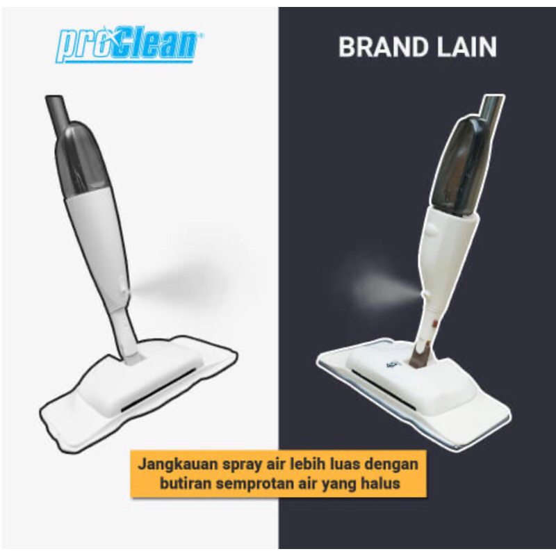 PROCLEAN ALAT PEL SPRAY DENGAN SWEEPER MANUAL/ACE SPRAY MOP WITH MANUAL SWEEPER/ACE ALAT PEL LANTAI