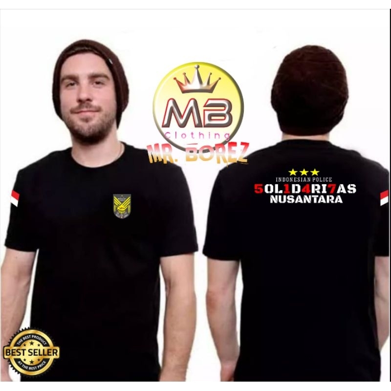 Kaos Pria Solidaritas Nusantara // Kaos Indonesian Police // Kaos Katun Solidaritas Nusantara