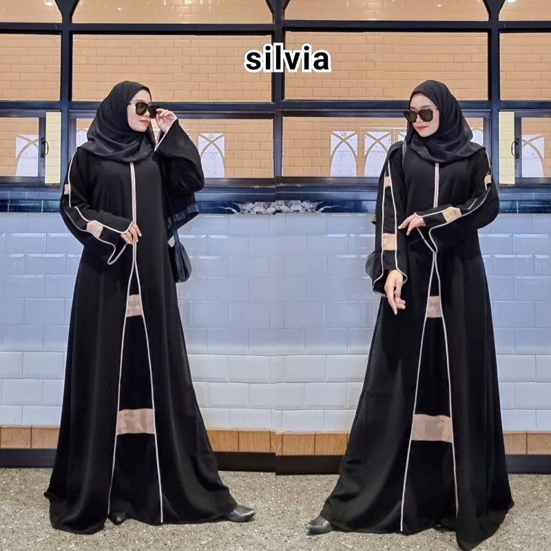 abaya kombinasi / abaya hitam