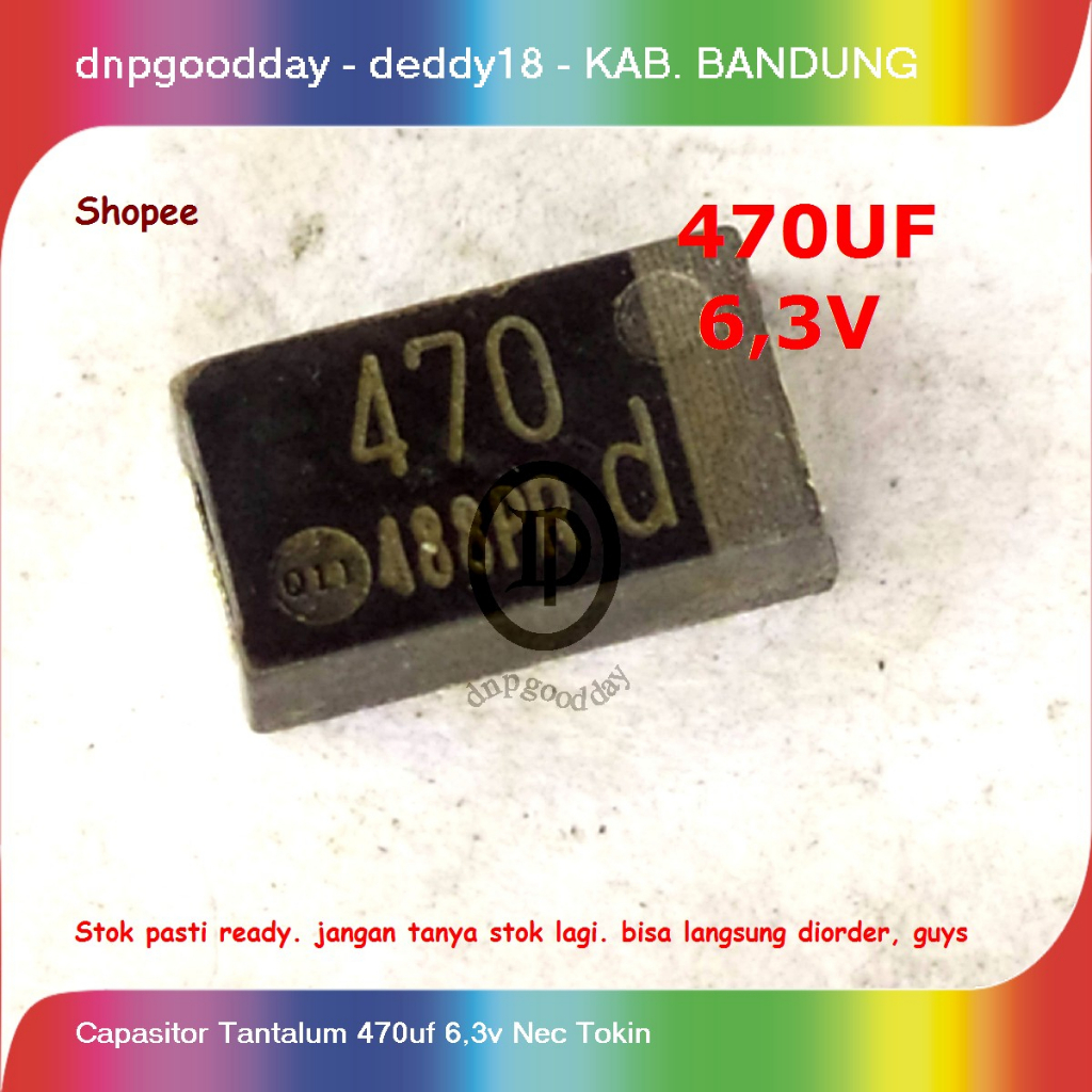 Capasitor Tantalum 470uf 6,3v Nec Tokin