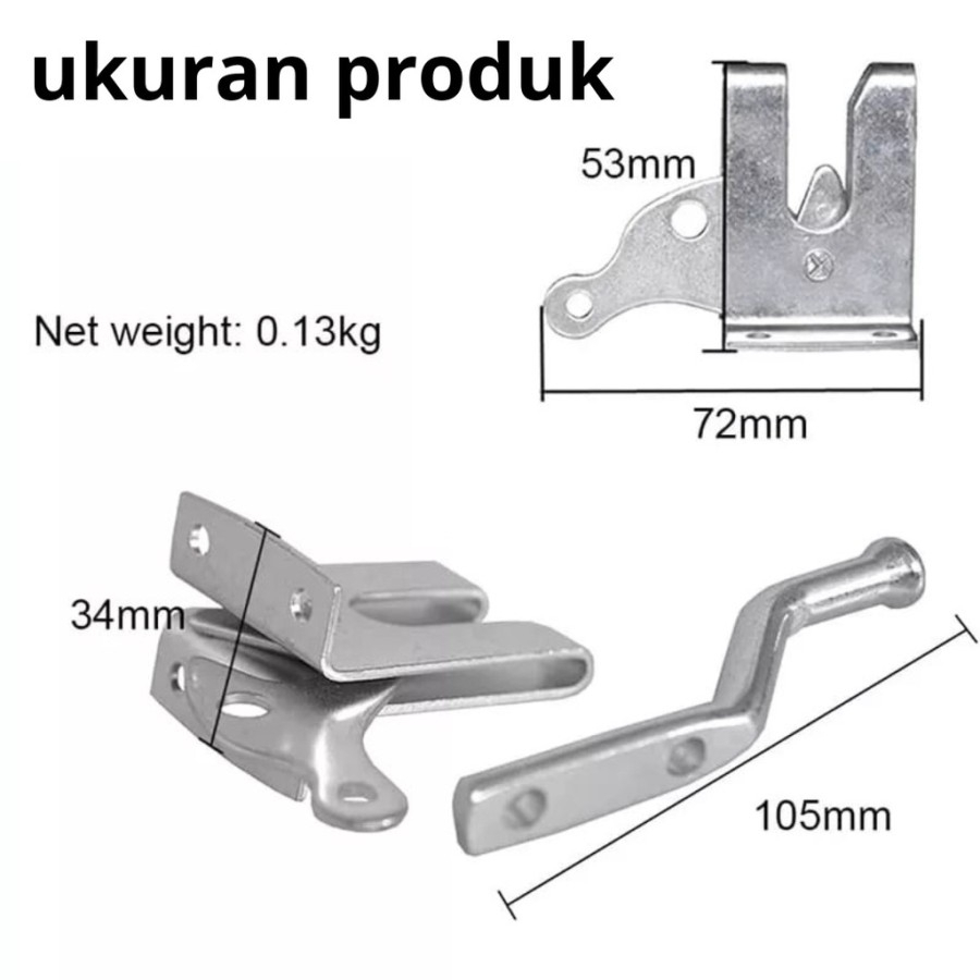 Kunci Gerbang Otomatis Auto Lock Untuk Pintu Kandang Taman Praktis