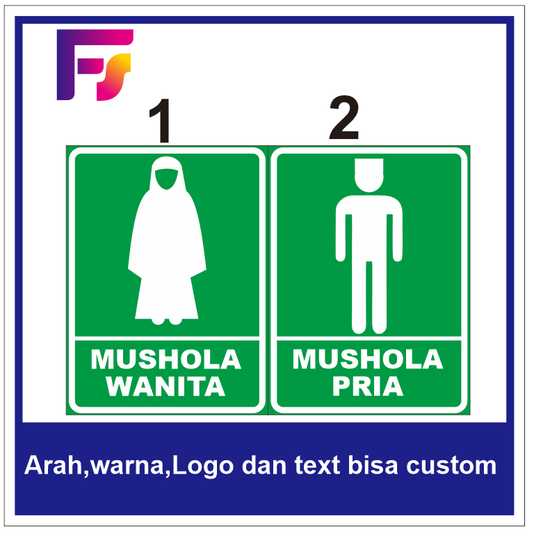 

Stiker waterproff mushola pria mushola wanita