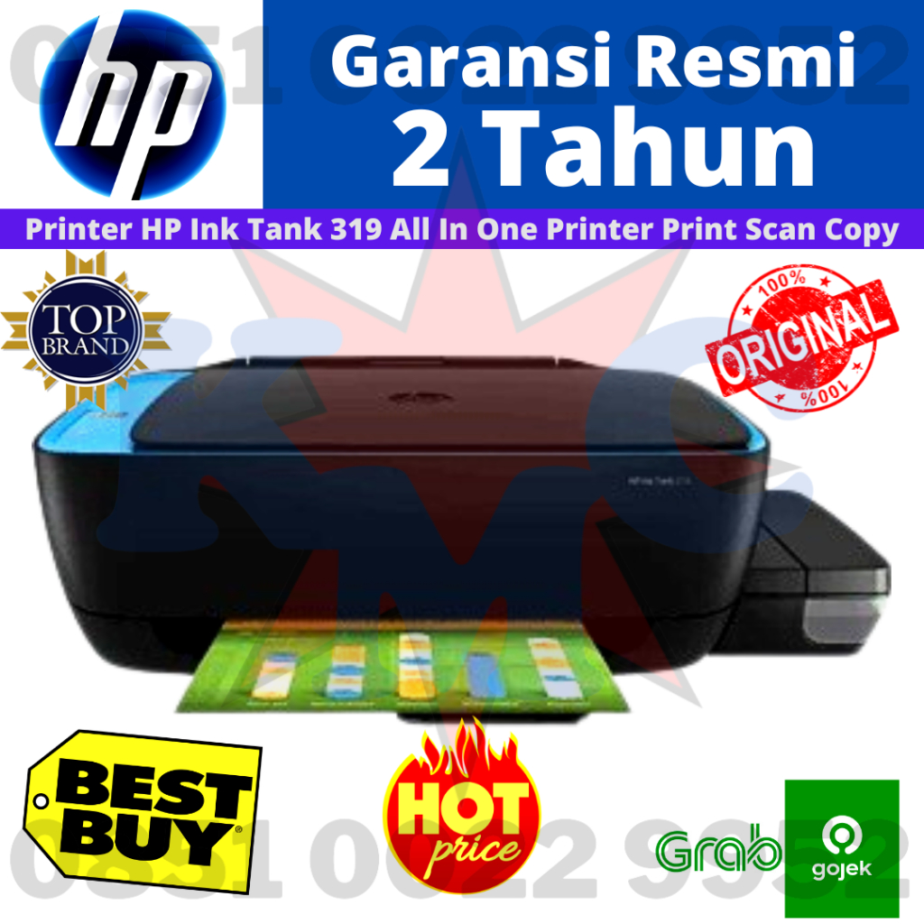 Printer HP Ink Tank 319 All In One Printer Print Scan Copy