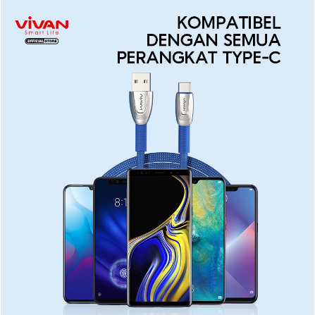 ITSTORE VIVAN Kabel Data Type C BTK-CS Fast Charging Original 3A - 1M