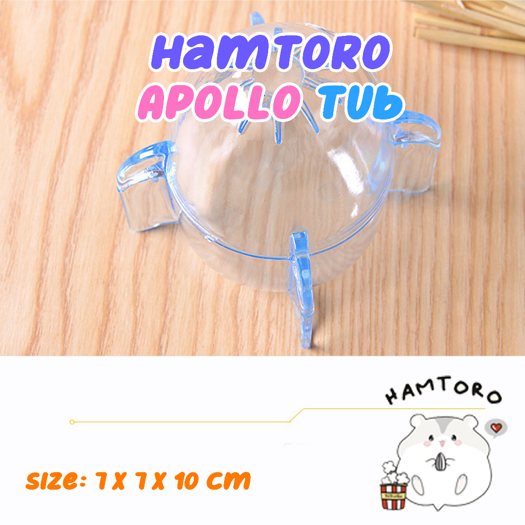 Hamtoro Apollo Tub Tempat Mandi, Pup dan Pip Hamster Bentuk Roket