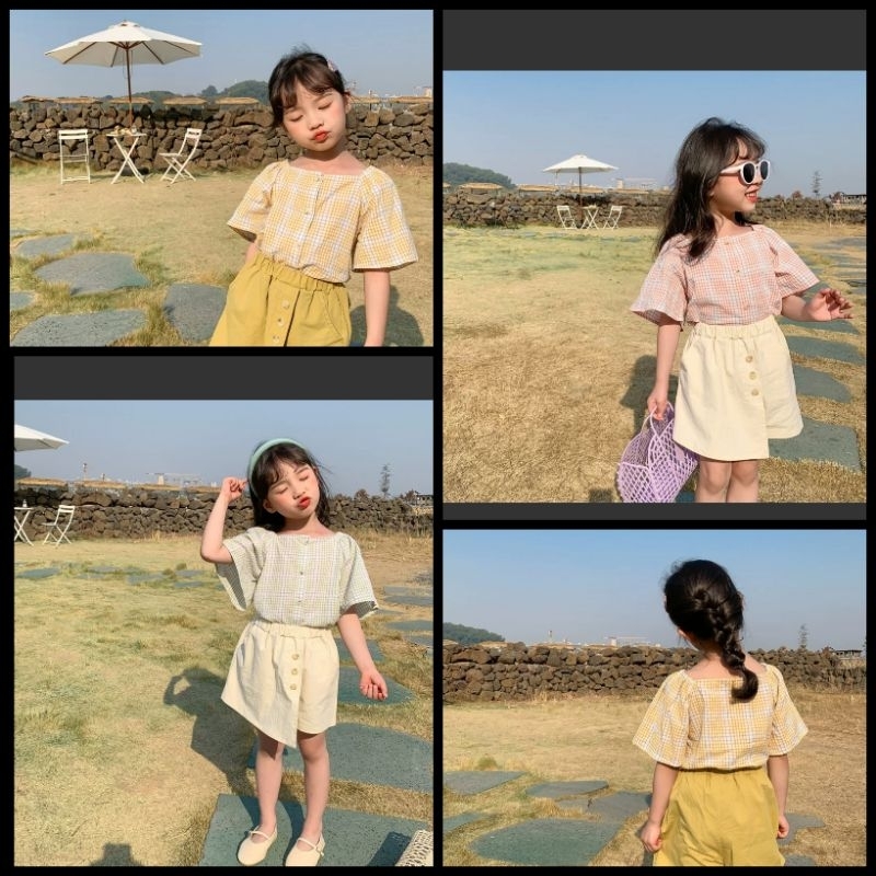 CT257 Blouse Lengan Balon Anak Perempuan | Baju Anak