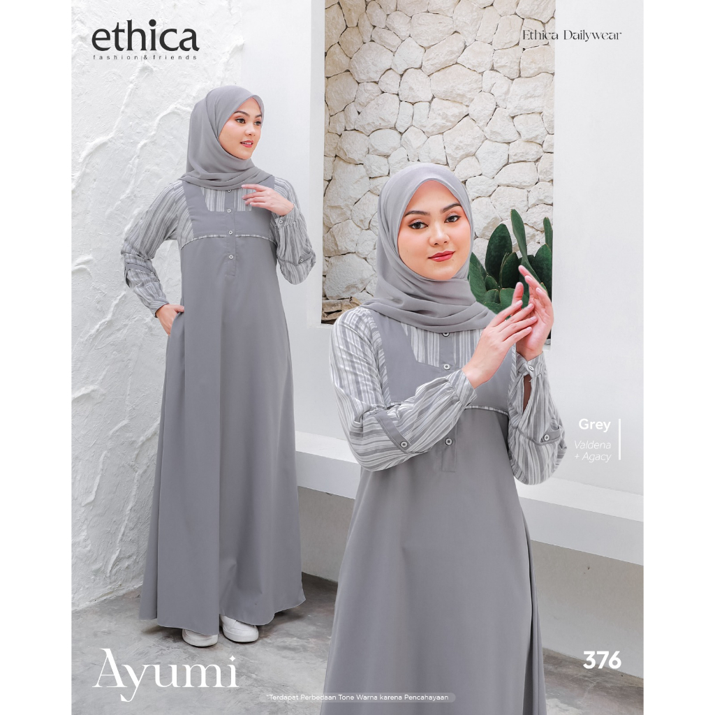 [COD] Gamis AYUMI 376 Ori By ETHICA Gamis Dewasa Murah Ethica