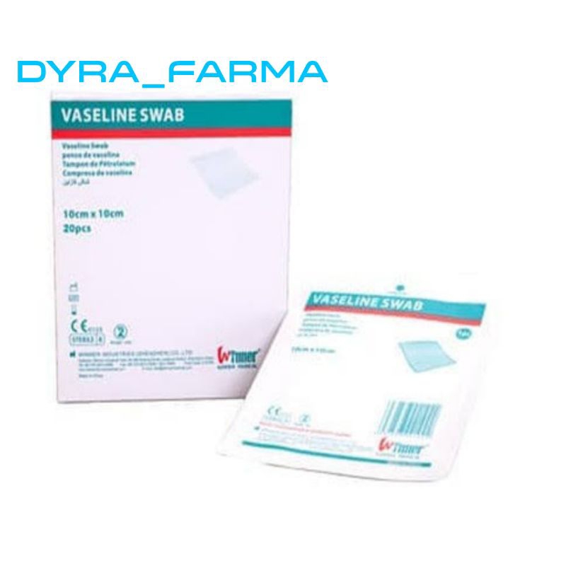 Vaseline Swab 10cm x 10cm Winner/ Supratul Vaseline Swab 10x10 cm/ kassa rawat luka Vaseline Swab 10