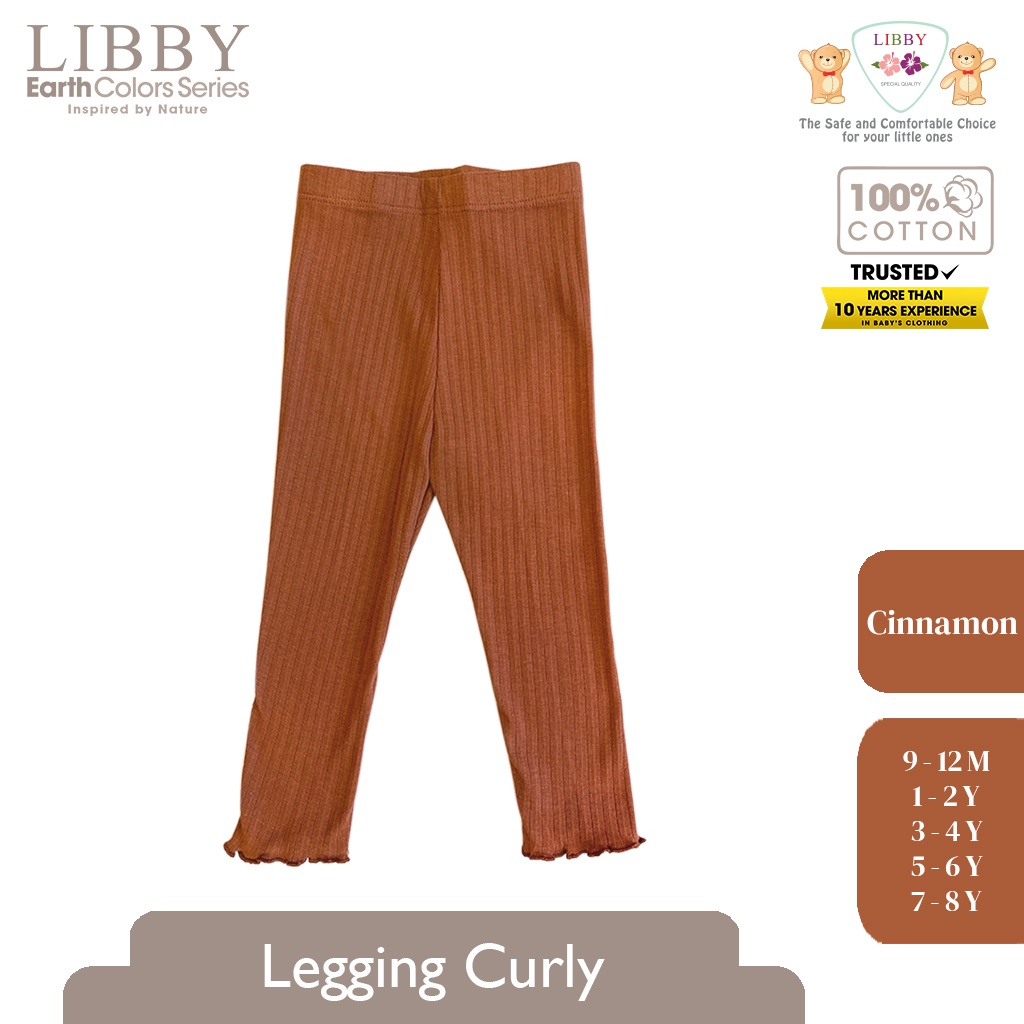 Legging Bayi Celana Panjang Anak LIBBY New Earth Colour Legging Curly Girl (1PCS )