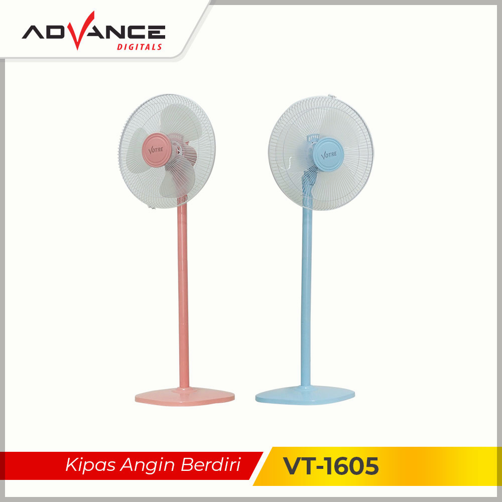Ready Stock Advance Kipas Angin Berdiri Stand Fan VT1605 Votre 16 inch Garansi Resmi 1 Tahun