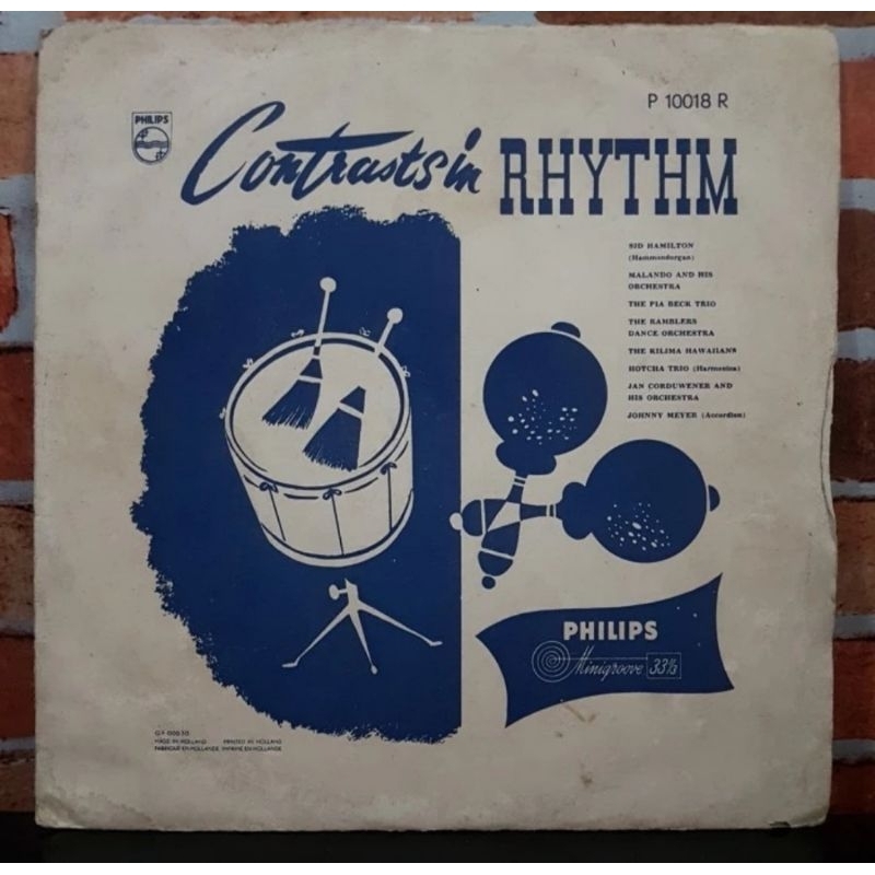 Vinyl Piringan Hitam 10 inch Contrasts In Rhythm-Johnny Meyer