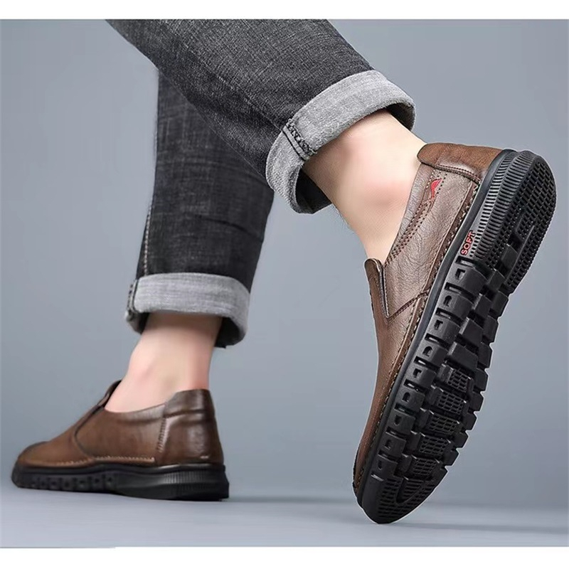 Sepatu Pria Formal Model Terbaru Bahan Kulit Premium Sepatu Kerja Pria Cokelat