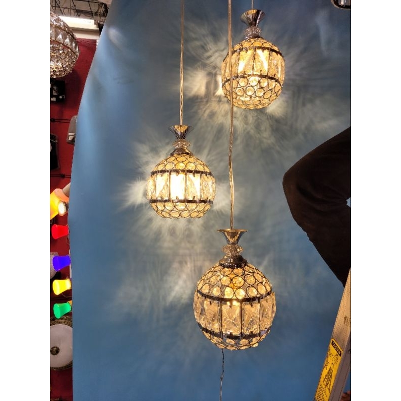 2888 Lampu Gantung Kristal - Lampu Meja Makan - Lampu Kristal Hias - Lampu Tangga - Lampu Dekorasi