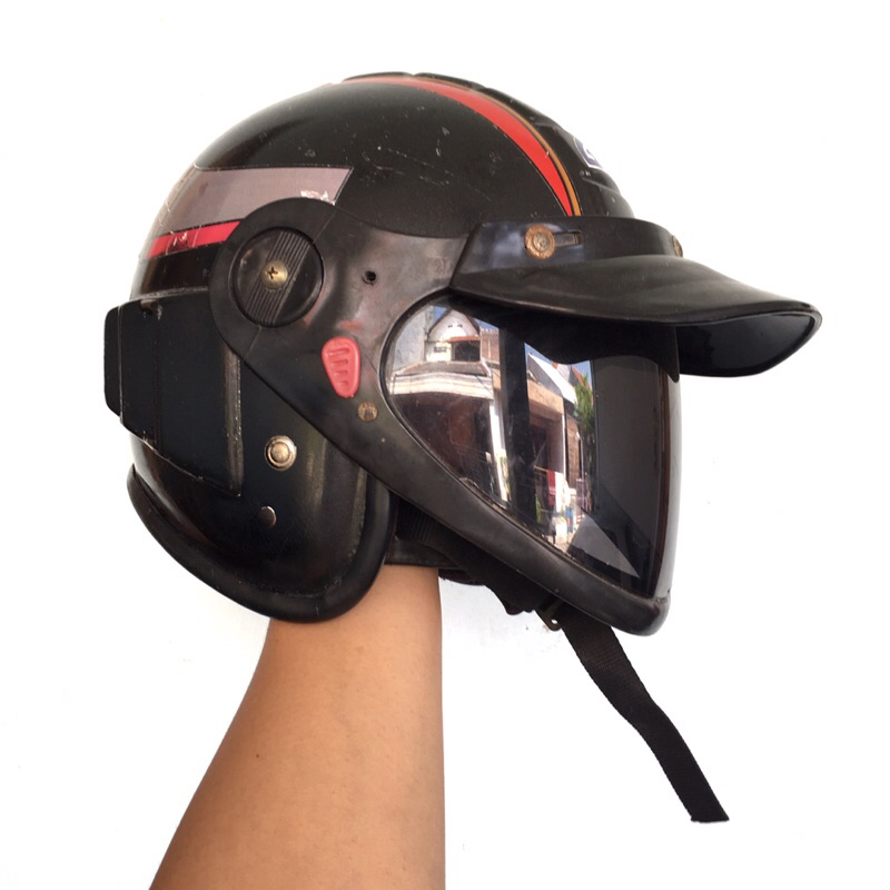 helm robot bahan gading original jadul vintage retro lawas antik chip warkop loody vespa cb c70 hond