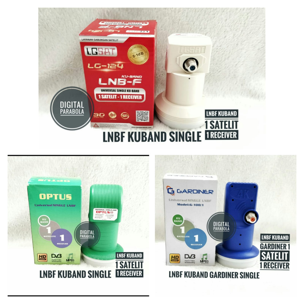 Lnbf Kuband Lgsat Gardiner Optus Single - Lnbf Kuband Single - Lnbf Kuband 1 Satelit Untuk 1 TV Rece