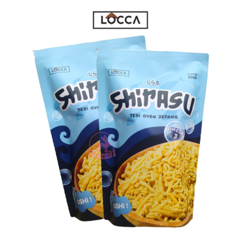 12+ LOCCA SHIRASU TERI OVEN JEPANG 80G/ TERI KEJU /SNACK TERI LOCCA