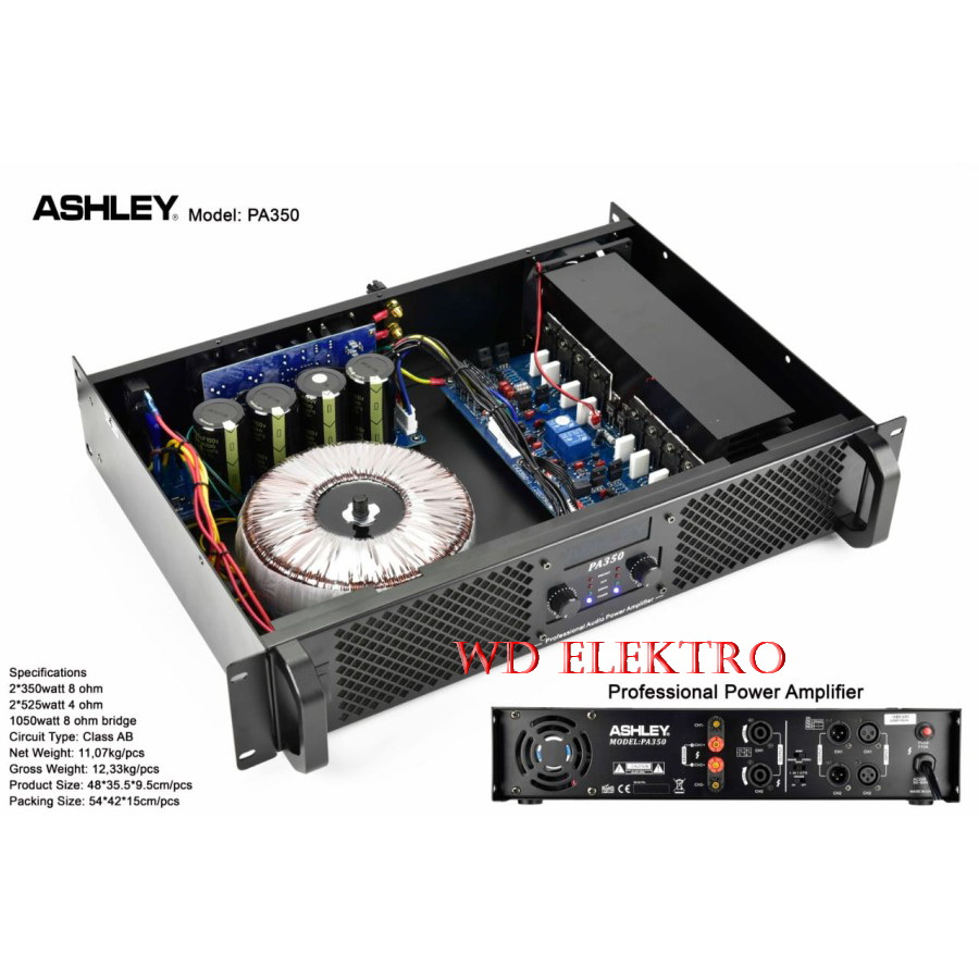 Power Amplifier Ashley PA 350 PA350 Original