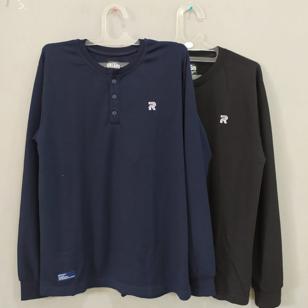 KAOS OBLONG PRIA REMIX JEANS RIBE279J LENGAN PANJANG