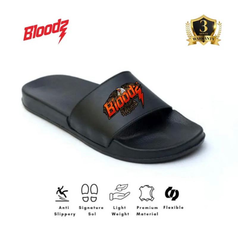 Sandal Slop Pria Wanita Unisex Sandal Blood Slip On Slide Hitam Putih Motif Slide Terbaru