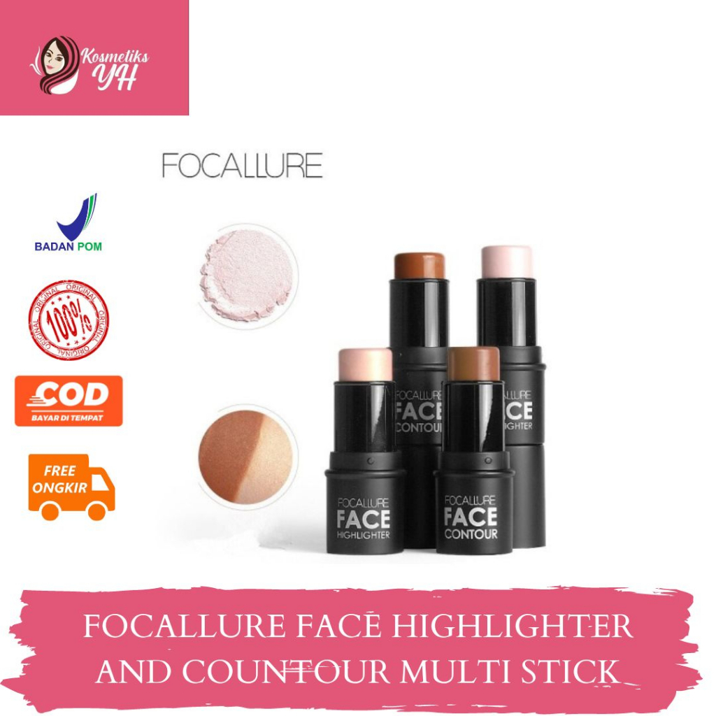 FOCALLURE HIGHLIGHTER & CONTOUR STICK ATAU HIGHLIGHTER FOCALLURE DAN FOCALLURE CONTOUR
