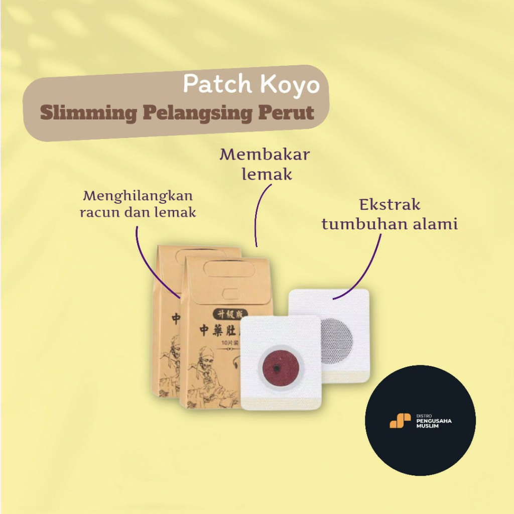 Slimming Patch Koyo Pelangsing Perut Original 1 Box Isi 10pcs Bisa COD