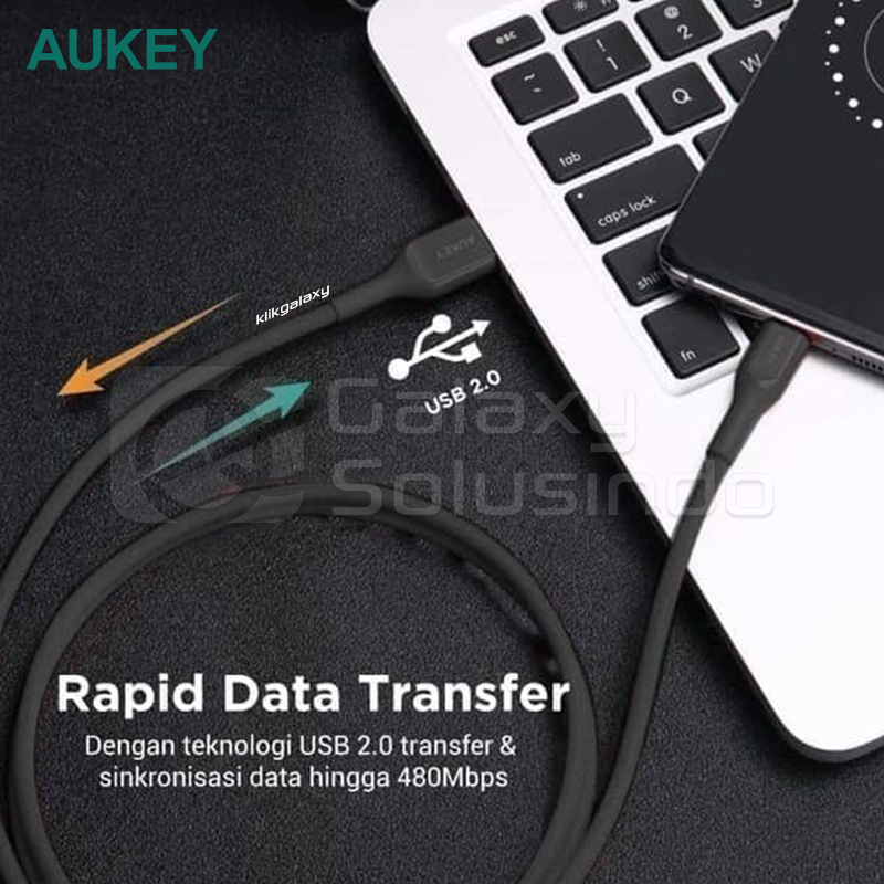 AUKEY CB-AKC1 Impulse Titan USB A To USB Type-C Kevlar Cable - 1.2M