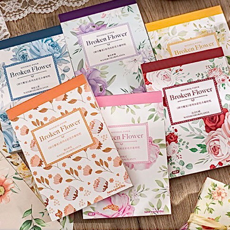 

(READY) 100PCS BROKEN FLOWER BOOK VINTAGE DECO PAPER | kraft material paper kertas dekorasi retro bunga dried flower pressed shabby chic dekor dekorasi bujo bullet journal aesthetic washi jurnal planner scrapbook diy study stationery selotip journaling pc