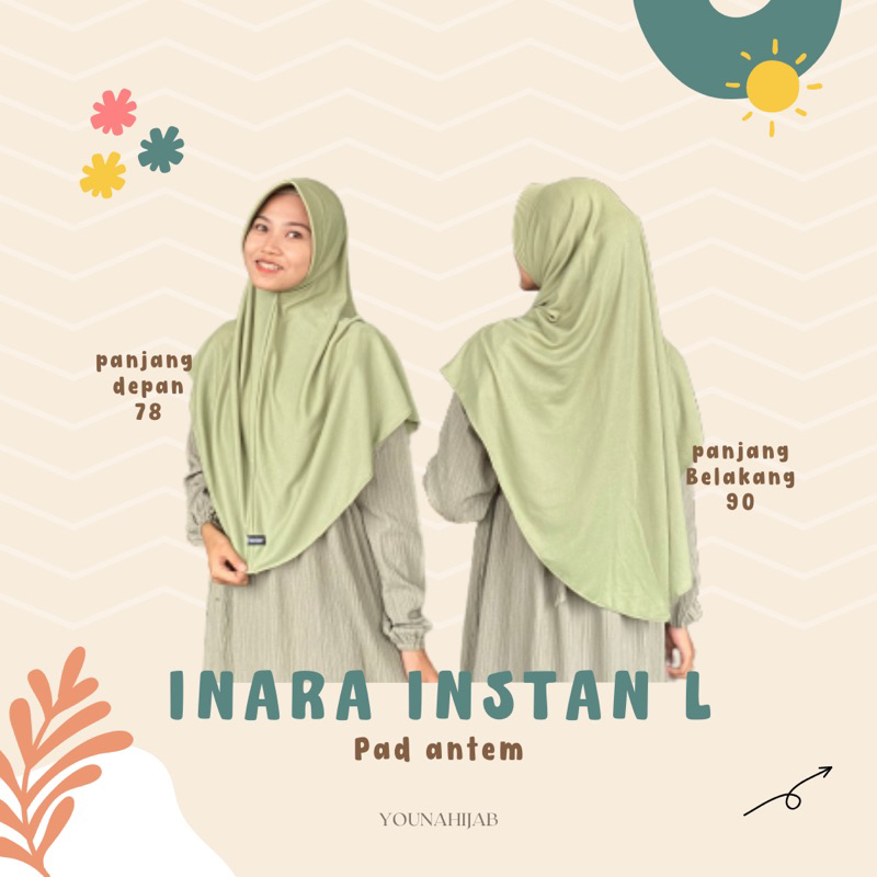 INARA INSTAN / JILBAB INSTAN PAD ANTEM by YOUNA