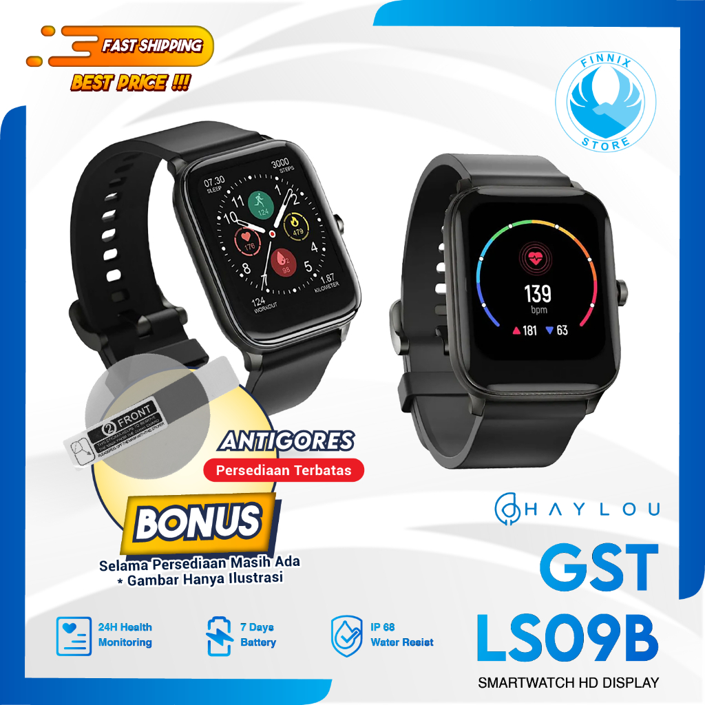 Haylou GST LS09B Smartwatch Heart Rate Monitoring &amp; SpO2 Tracking