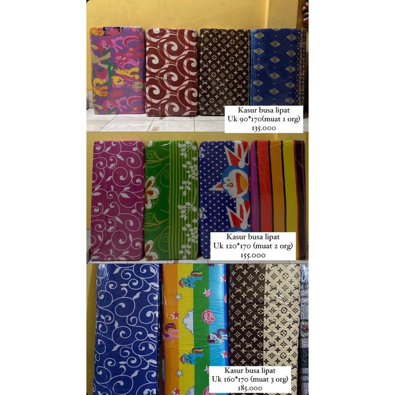 kasur busa lipat empuk praktis buat anak kos