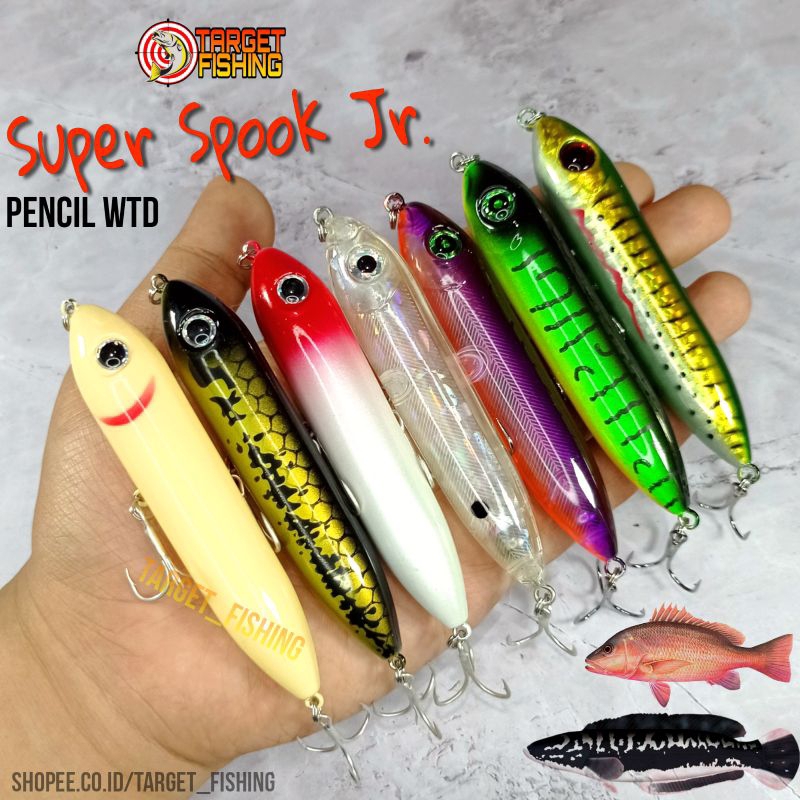 Pencil WTD Super Spook JR. 14gram Replika Heddon - Umpan Casting Toman Blackbass