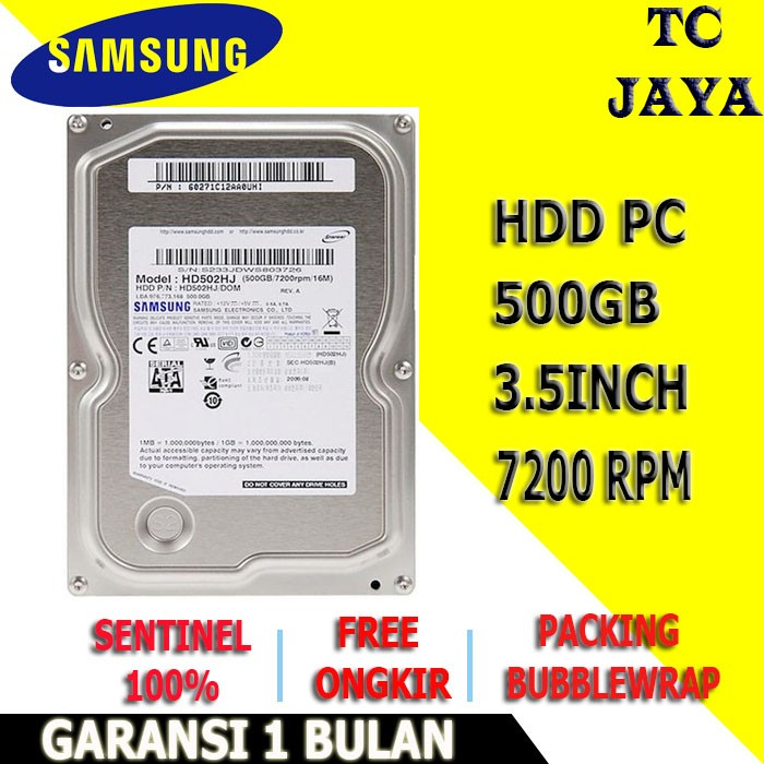 HDD HARDISK HARDDISK PC 500GB SATA